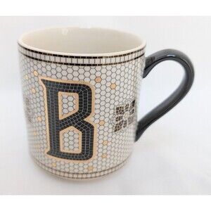 Anthropologie Letter B Monogram Mosaic Bistro Tiled Margot Mug Cup